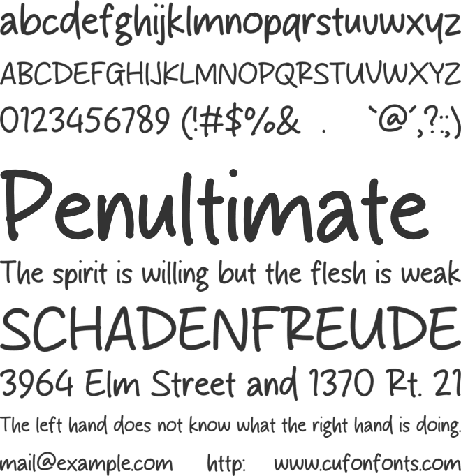 Forget Days font preview