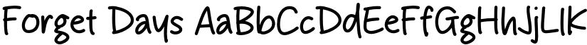Forget Days font