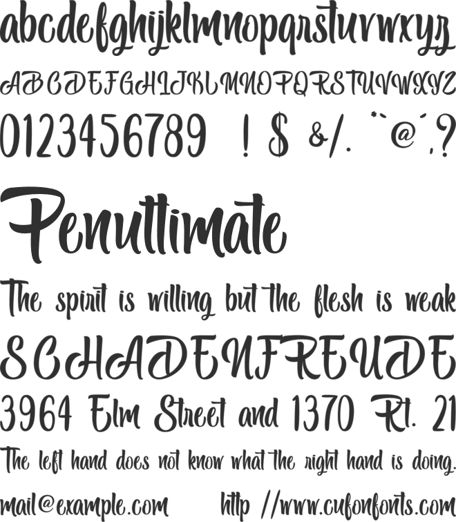 Black Melody - Personal Use font preview