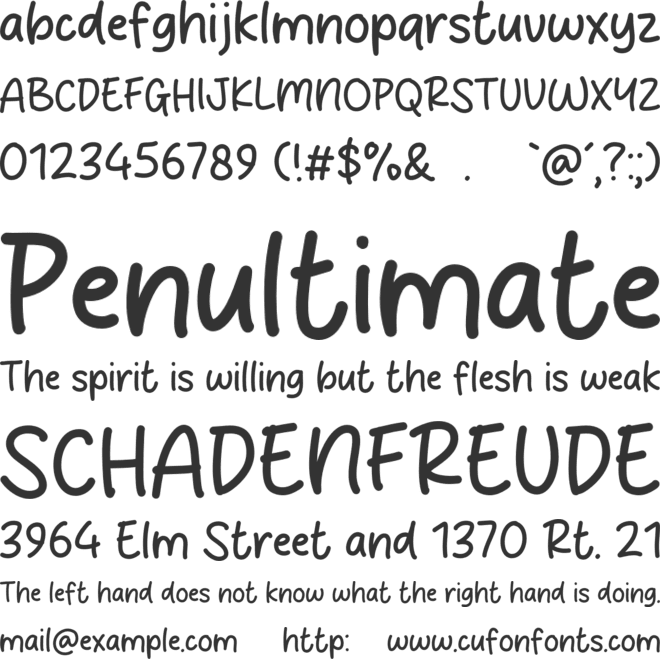 Milky Blend font preview
