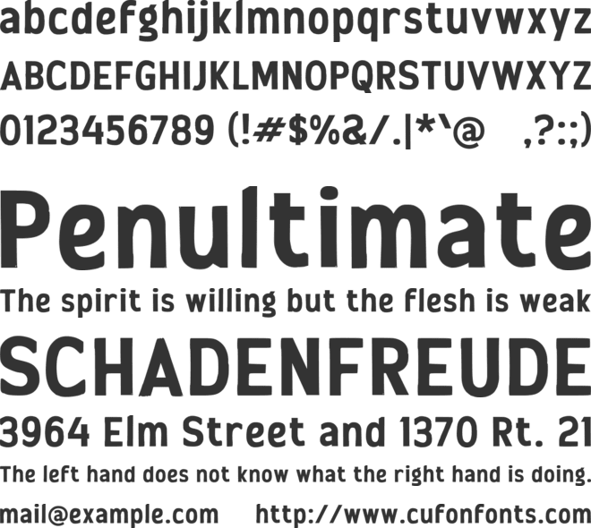 Obaken font preview