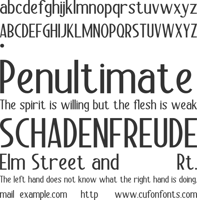 Chaline font preview