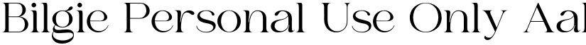 Bilgie Personal Use Only font download