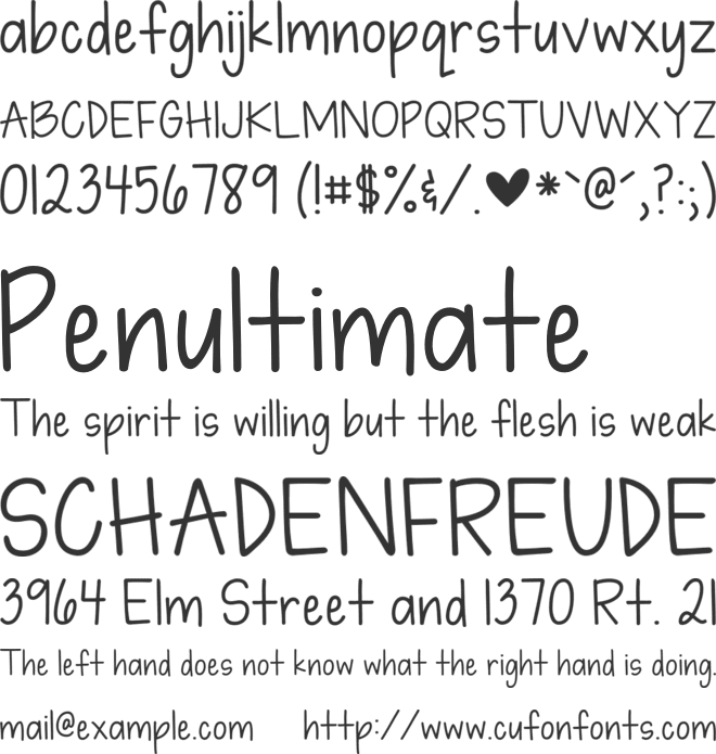 KG Teacher Jordan font preview