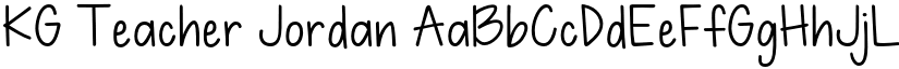 KG Teacher Jordan font