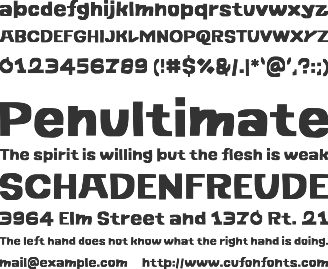 Screo Human font preview