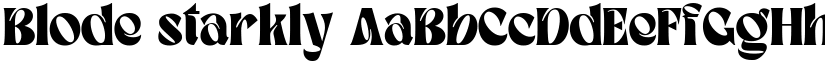 Blode starkly font