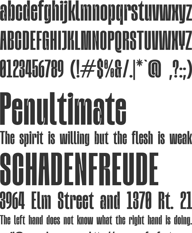 Radiale Condensed Font font preview