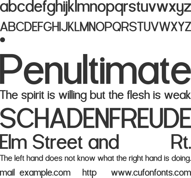 ALREVO font preview