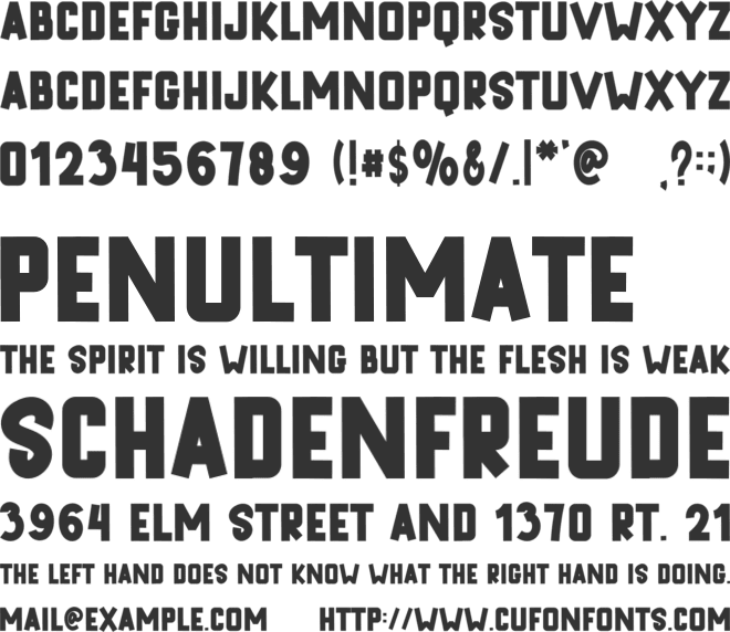 Throw Away font preview