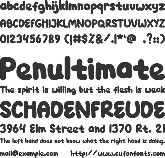 Bulonee font preview