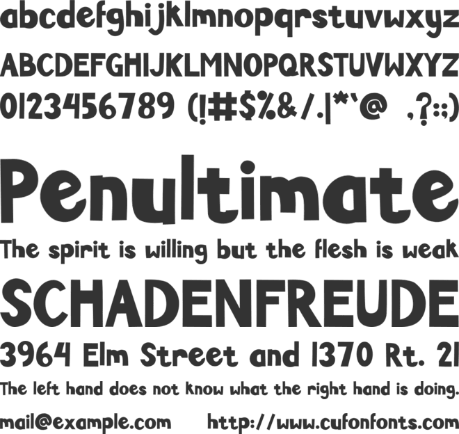 PESTARA font preview