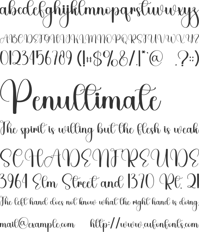 Exist font preview