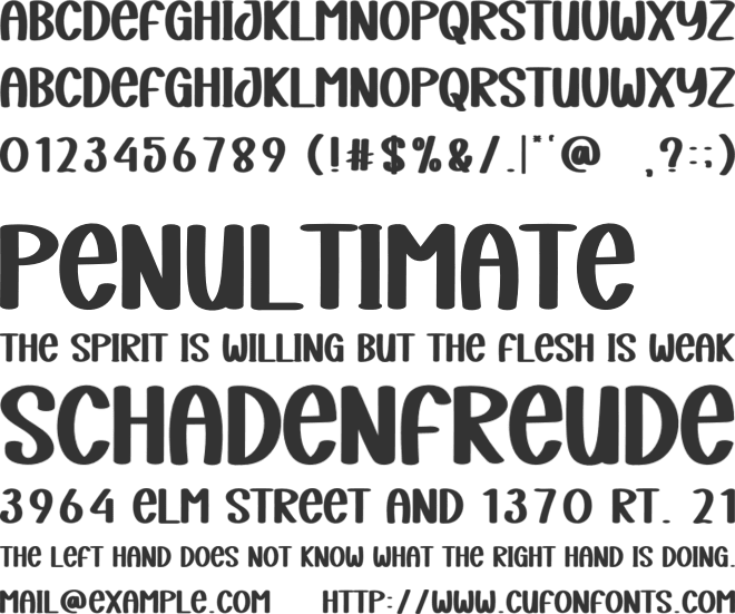 Baby Shark font preview