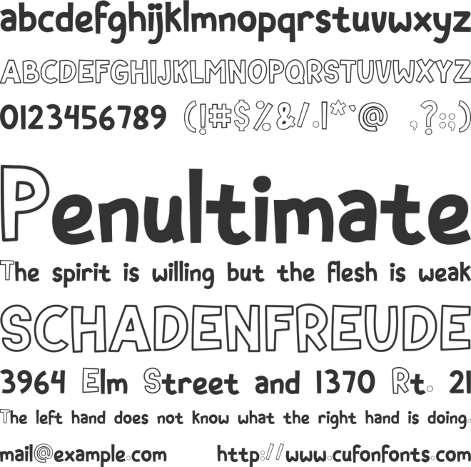NEROS font preview
