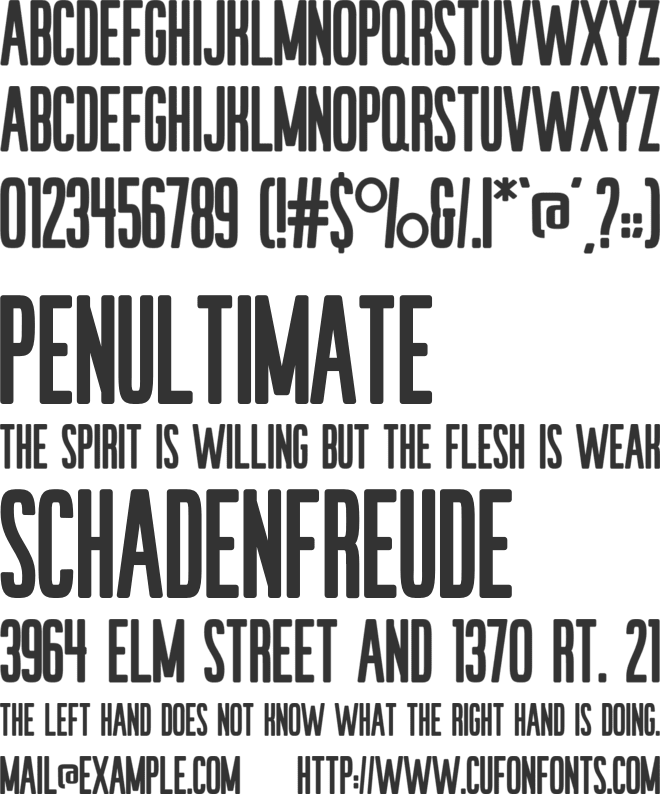 Clouds font preview