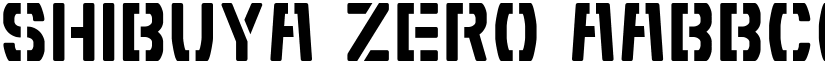 Shibuya Zero font download