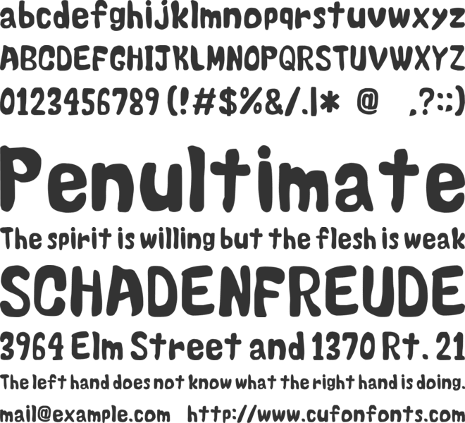Mukasi Mukasi font preview