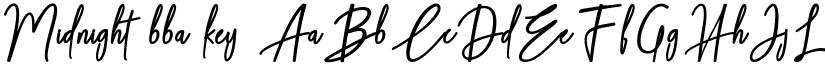 Midnight bba key font
