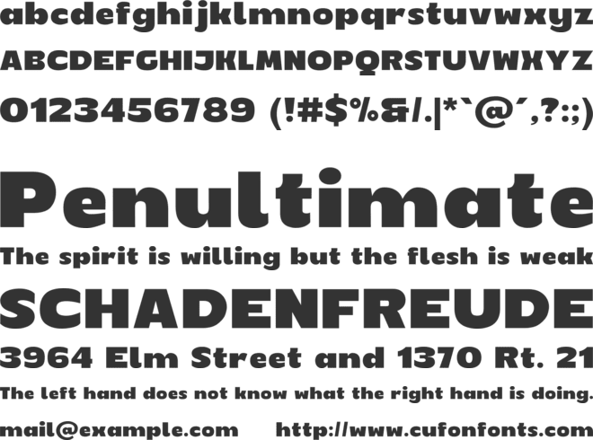 Mertune font preview