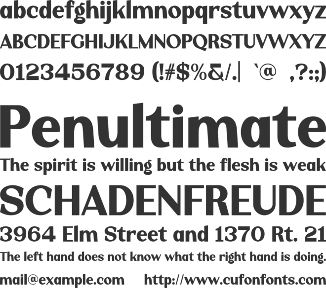 Malyin font preview