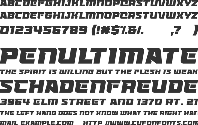 Brega font preview