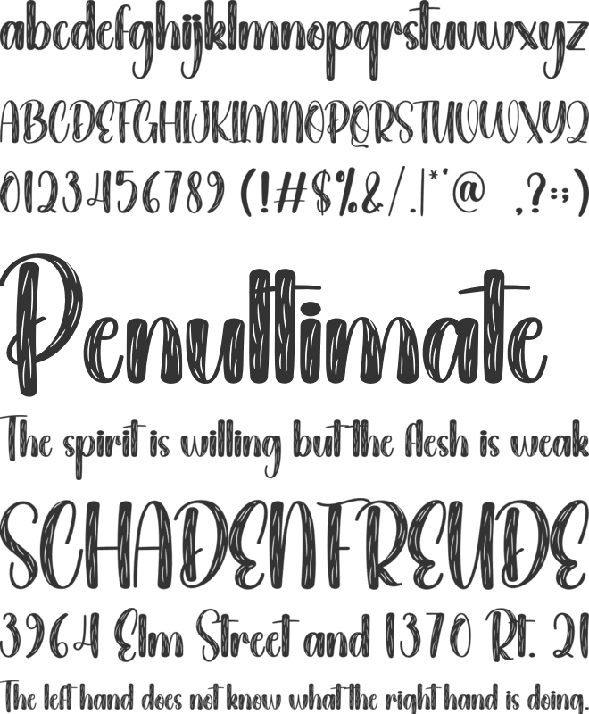 Charming font preview