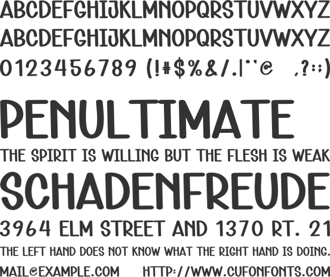 Quote Baby font preview