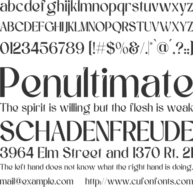 Effyra font preview