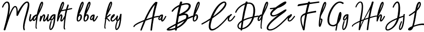 Midnight bba key font