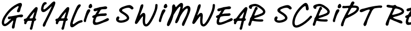 Gayalie Swimwear Script Regular font