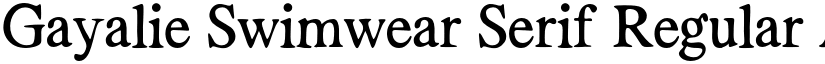 Gayalie Swimwear Serif Regular font