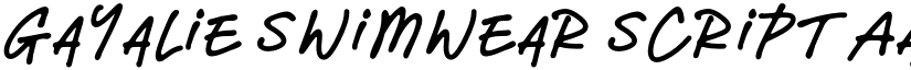 Gayalie Swimwear Script font download