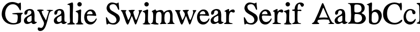 Gayalie Swimwear Serif font