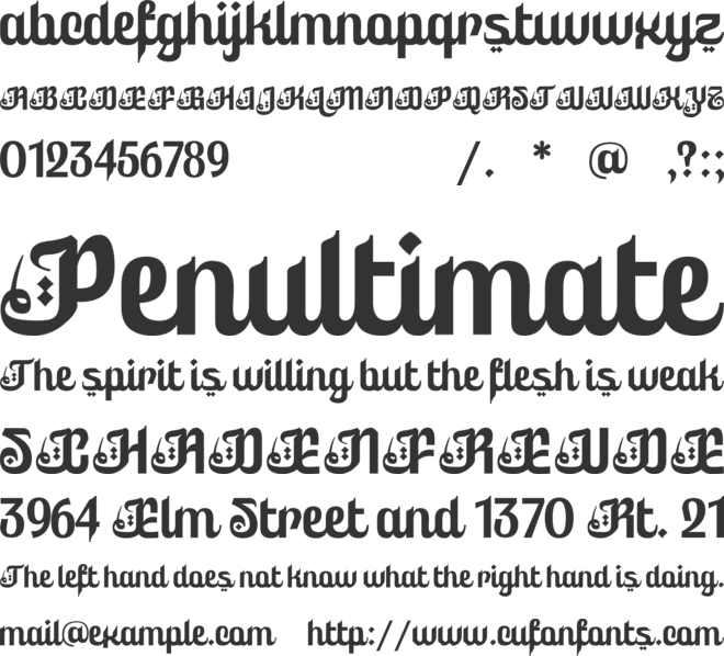 Ruhia Arabic font preview
