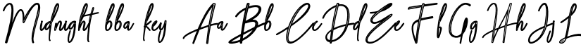 Midnight bba key font
