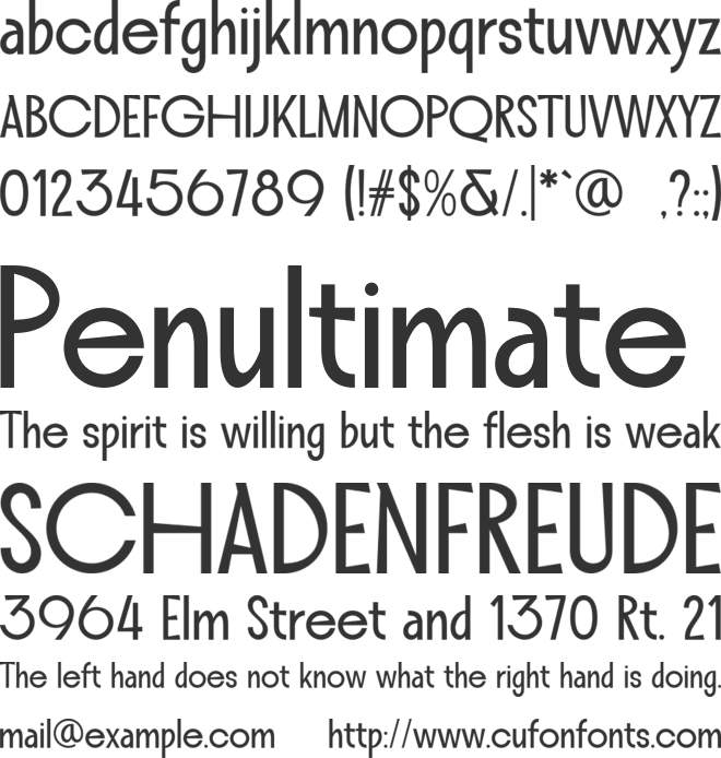 MACHUN font preview