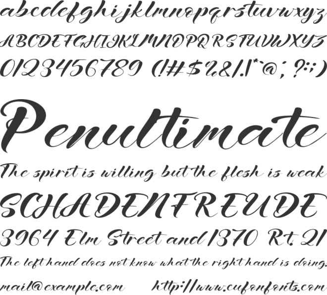 Cally Seyla font preview