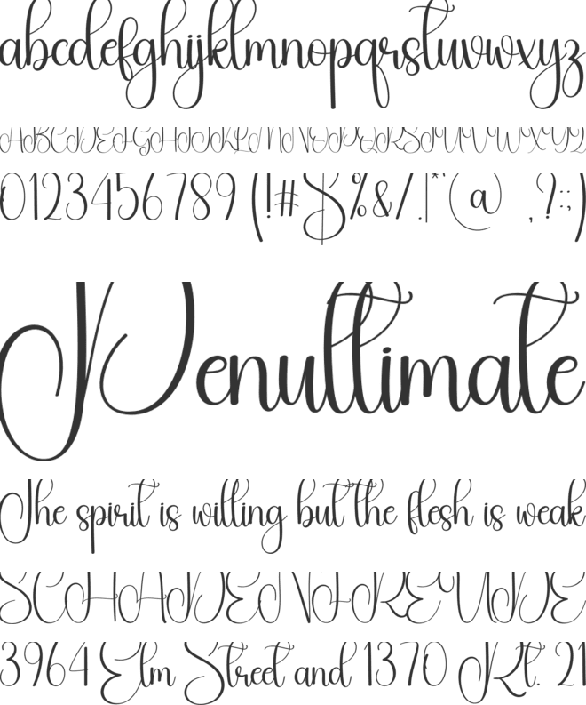 Fishing font preview