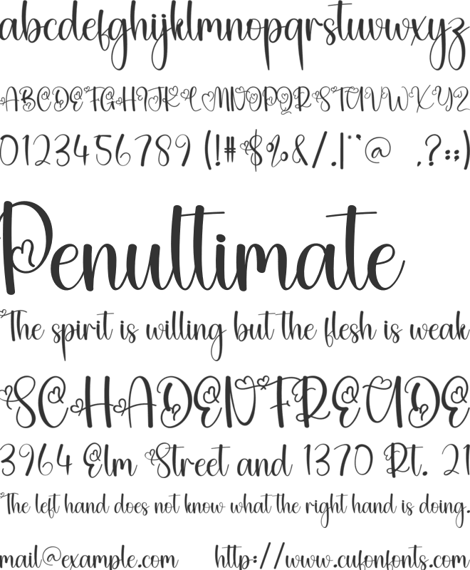 Baby Cute font preview