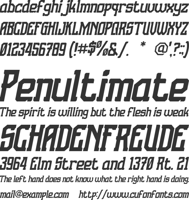 Stravik font preview