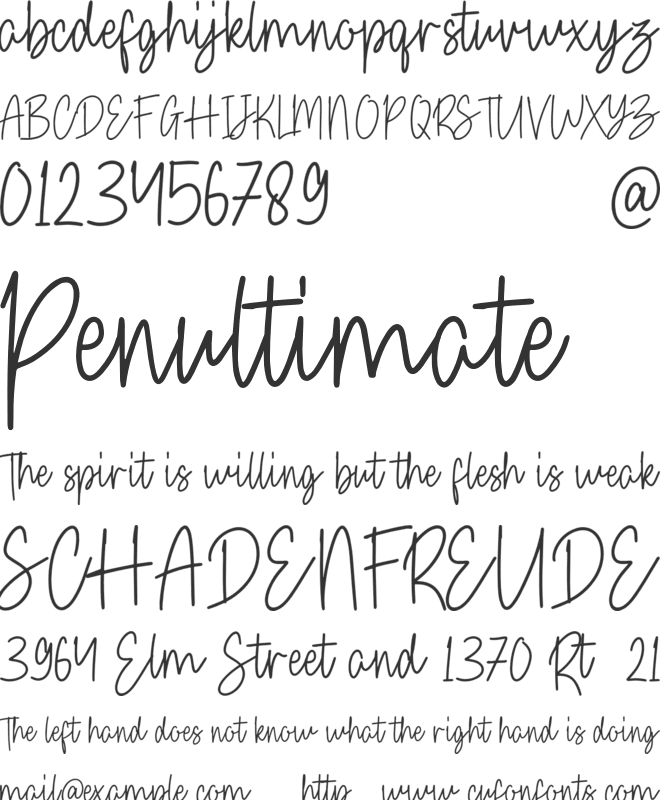 Moraine Parnley font preview