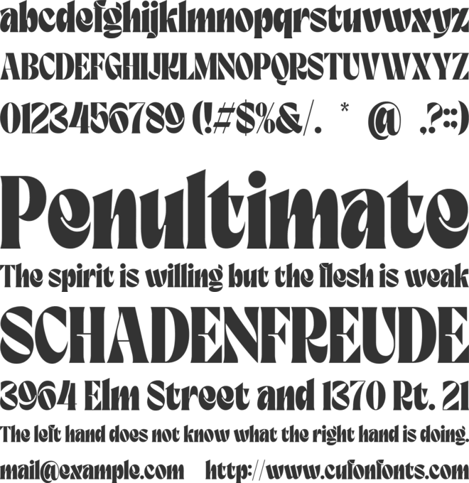 Contrast Groovy font preview