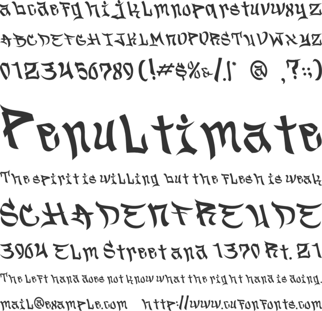 Brush Vandal font preview