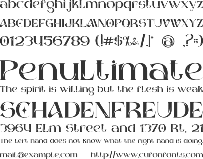 Crevia font preview