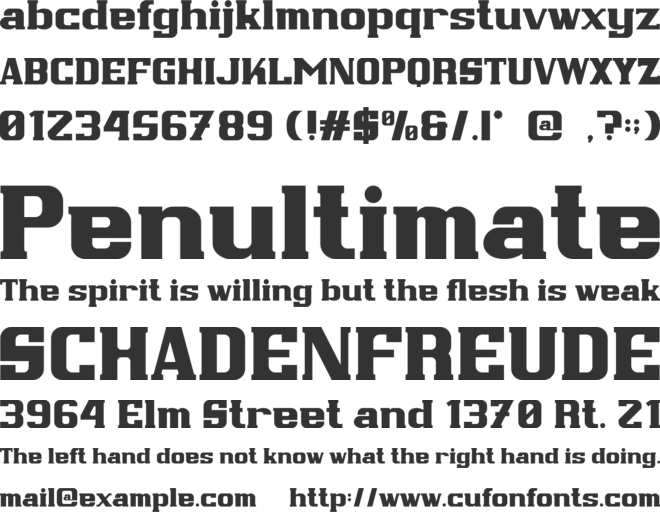Corvex font preview