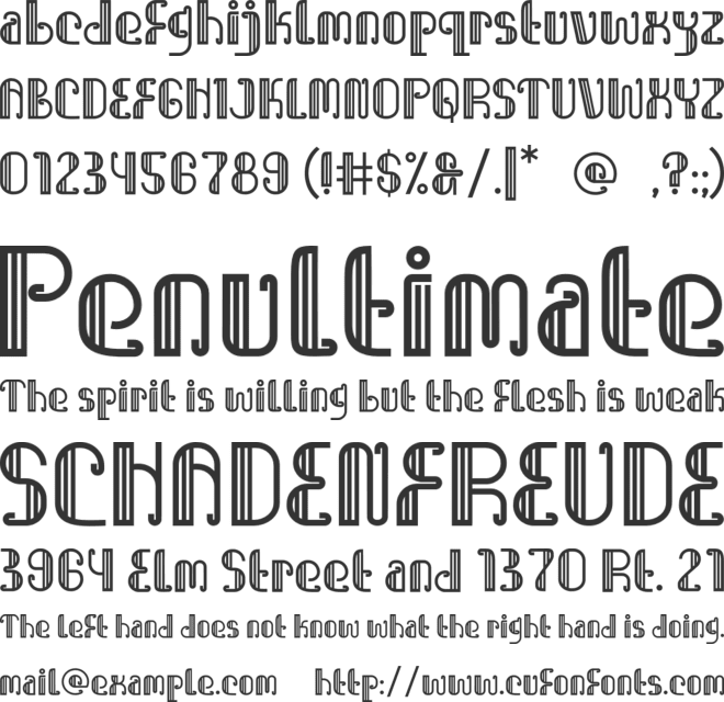 Deco Frame font preview