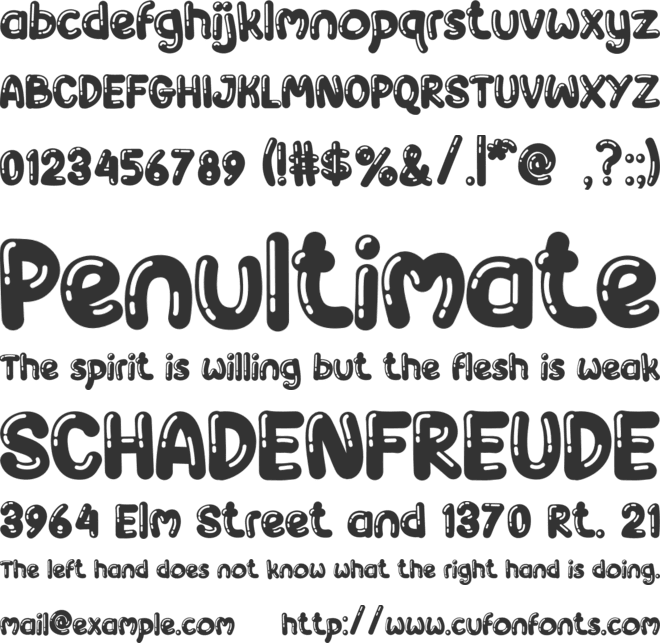Bulbin font preview