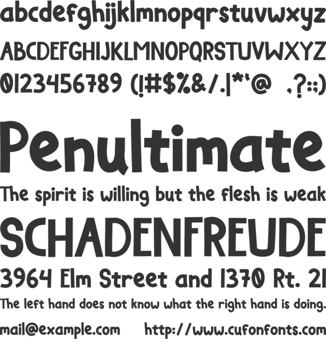 Notulen font preview