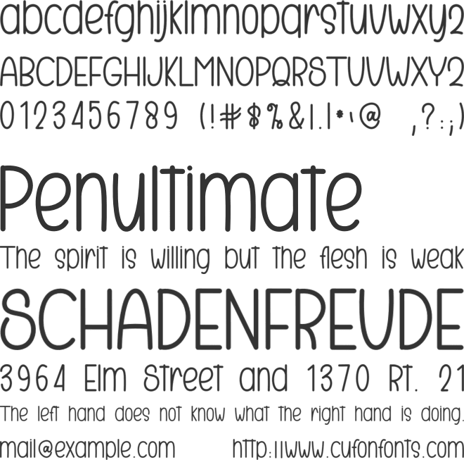 Panda Chubby font preview